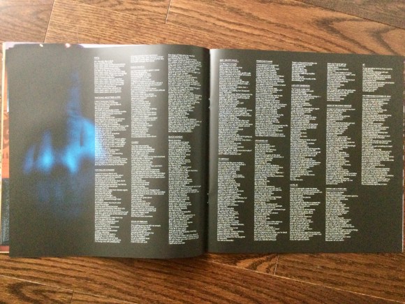 Box booklet 'Hallucigenia' lyric sheet
